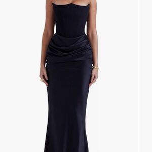 House of CB Persephone Strapless Satin
Corset Cocktail Dress